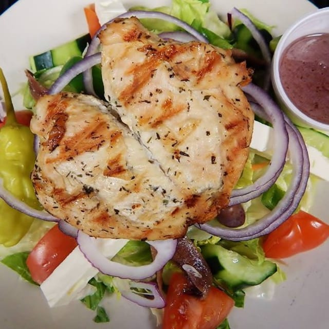 Greek Salad with Chicken Breast.