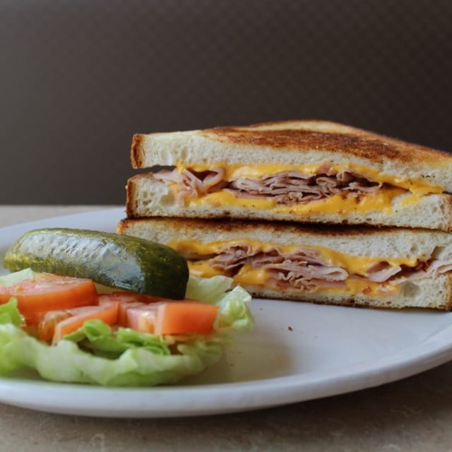 Grilled Ham and Cheese Sandwich.